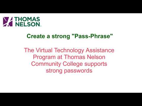 Creating and Managing Secure Passwords | How to Change Your VCCS Password