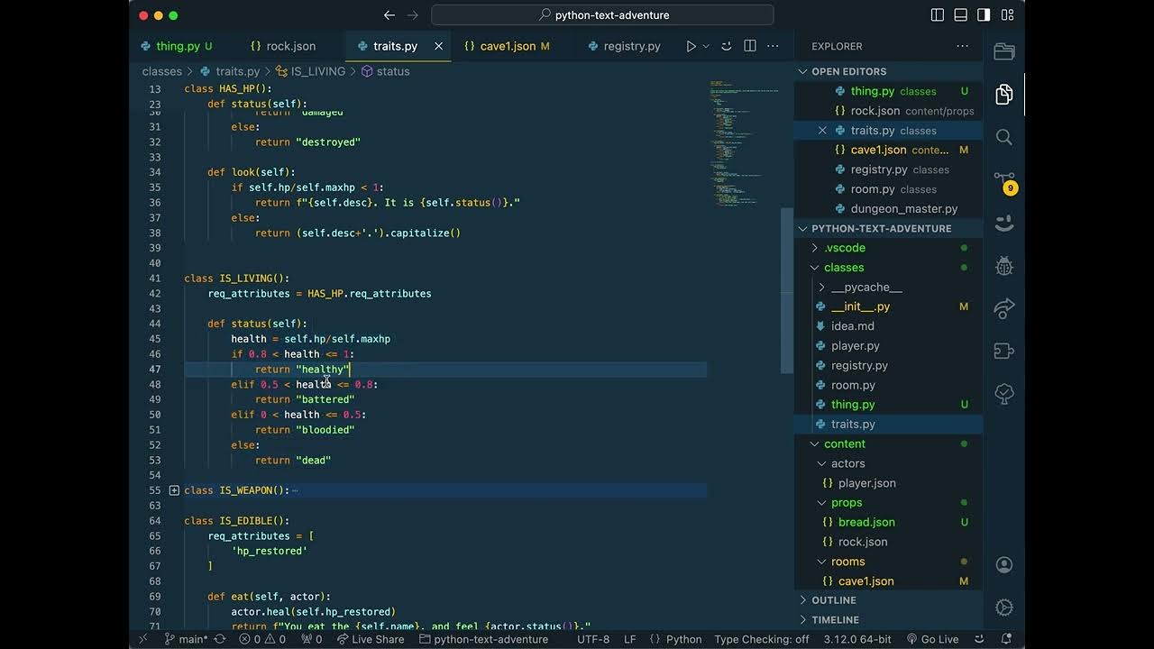 Python Text Adventure Code Walkthrough - YouTube