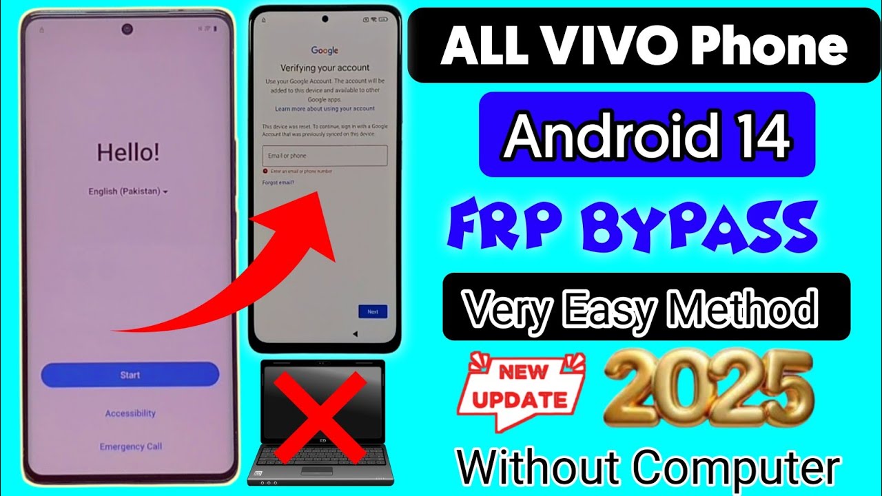 All VIVO Frp Bypass Android 14/15 Without Pc | VIVO All Android 14 Frp Bypass | Easyshare Not Work