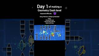 Day 1 of making a Geometry Dash level #geometrydash #robtop #level #slowload #geometry #dash #demon