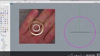 angela Huble illusion Ring modelling in Rhino3D