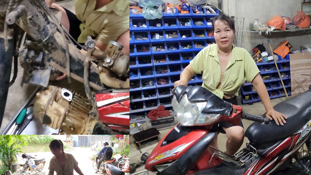 girl restores, repairs and replaces motorbikes. - YouTube