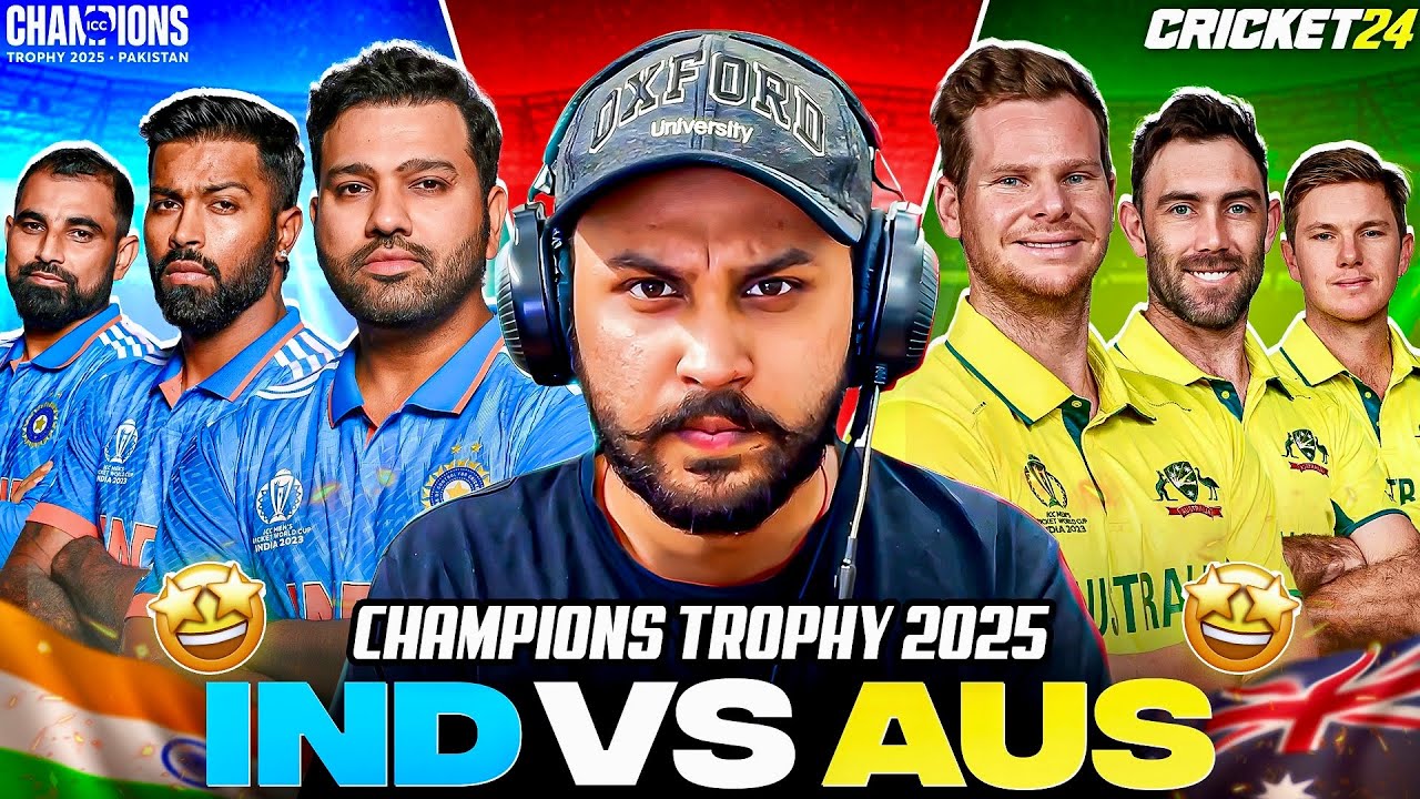 LAST OVER DRAMA🔥IND 🆚 AUS - Champions Trophy 2025 🏆 Cricket 24 - YouTube