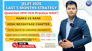 JELET 2025 Last 5 Months Strategy | Marks vs Rank | High Weightage Chapter  Jelet Exam Syllabus