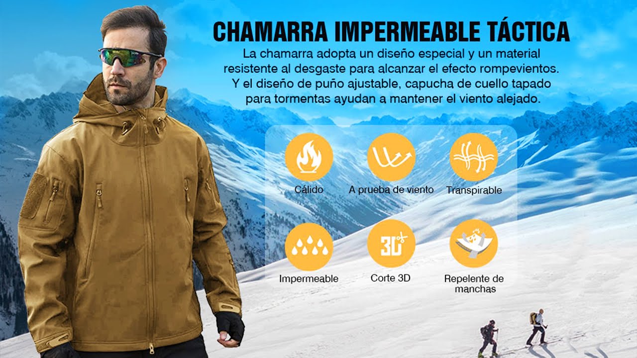 Chamarra táctica impermeable De invierno Para hombre/chaqueta Militar