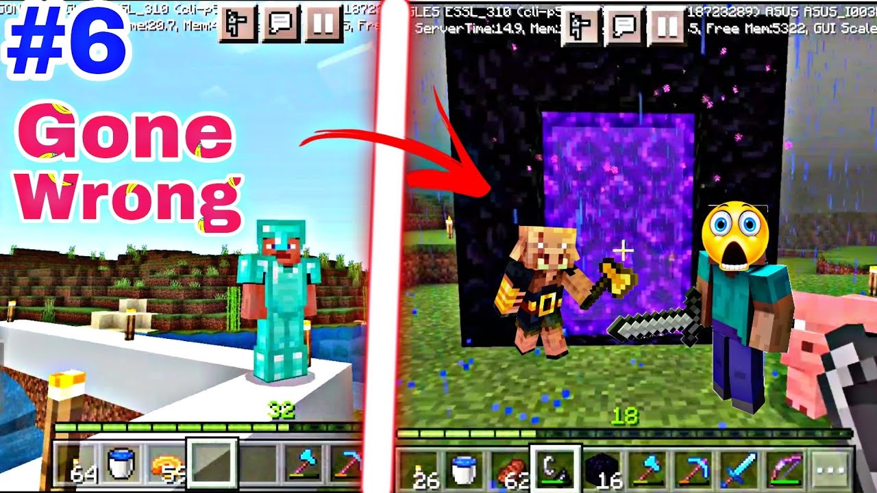 Minecraft Survival Ep6 Exploring Nether Gone Wrong In Minecraft # ...