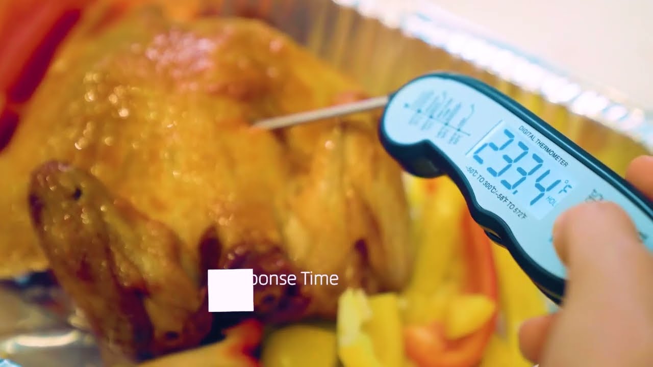 Waterproof Digital Meat Thermometer for Grilling, Cooking, Candy, BBQ Grill, Liquids, Beef, Turkey -