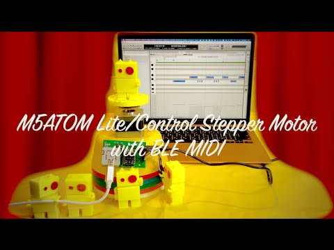 M5ATOM Lite/Control Stepper Motor with BLE MIDI 【M5 ATOM Liteで無線MIDI受信 ステッピングモーターをDAWでコントロール】