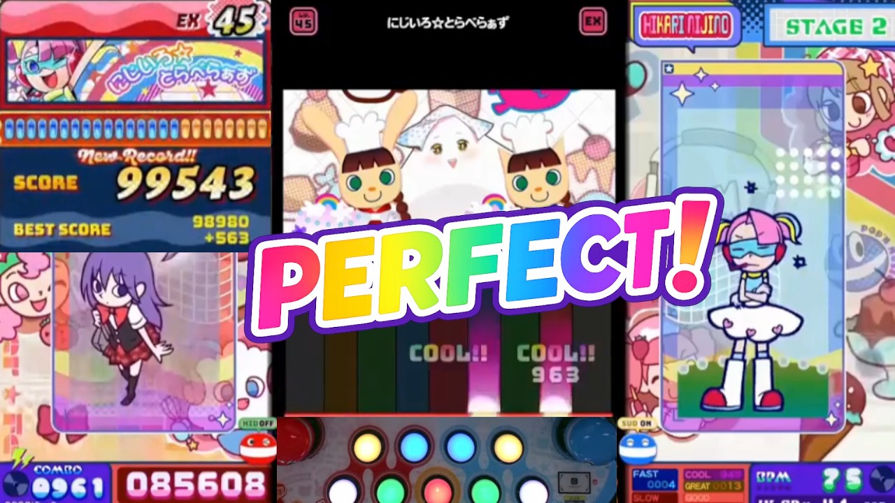 ポップン／にじいろ☆とらべらぁず(EX)Perfect!99543 S+ - YouTube