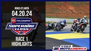 Steel Commander Superbike Race 1 at Road Atlanta 2024 - HIGHLIGHTS | MotoAmerica