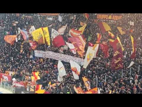 23/12/23 Roma Napoli: lo striscione dedicato dalla Curva Sud a Gianluca Mancini