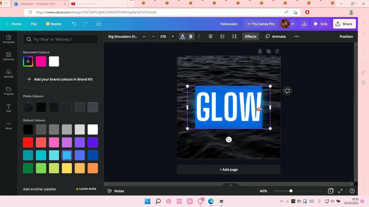 Glow Text Effect Tutorial In Canva YouTube Glow Text Effect Tutorial In Canva YouTube