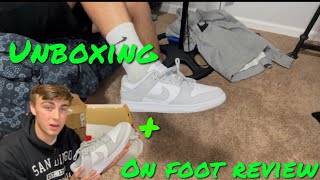 Nike Dunk Low Grey Fog UNBOXING and ON FOOT REVIEW | Prices through the roof??!