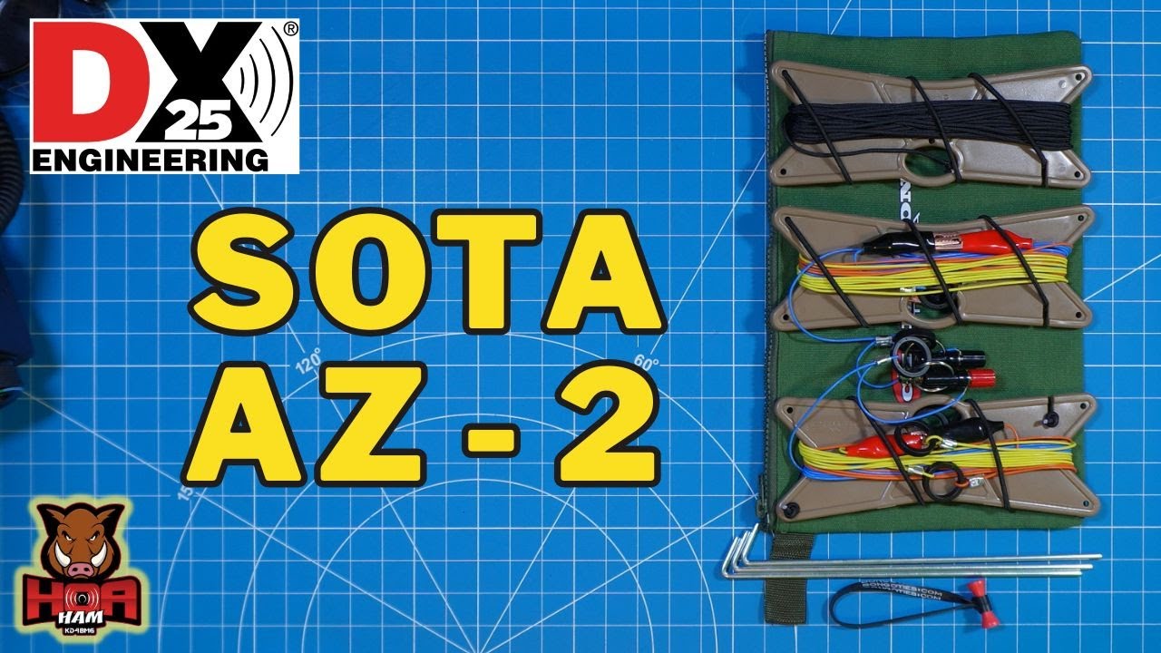 POTA SOTA Linked Dipole for 40, 30, 20 Meters:  Demonstration and Review of the DX Engineering AZ-2
