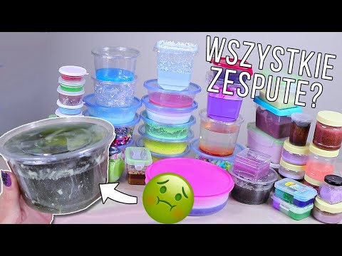 MOJE WSZYSTKIE SLIME ZESPUTE? Wyrzucam Wielką Kolekcję Slime Do Śmieci