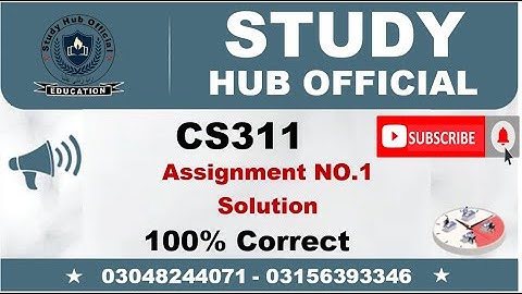CS311 Assignment 1 Solution Fall 2022 CS311 Assignment 1 solution 2022 CS311 assig 1 solution fall22