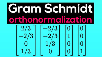 Orthonormalization of Vectors Using the Gram Schmidt Process (Orthogonalization + Normalization)