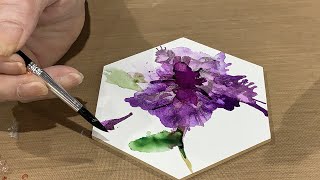 How to Paint a Flower using Alcohol Inks - Creativation 2020