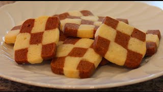 Vanilla & Chocoffee Checkered Cookies | IT'S TAM TO BAKE