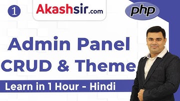 Admin Panel CRUD & Theme in 1 Hour
