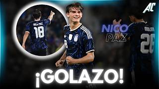 NICO PAZ ⚽ marca su primer gol con la selección absoluta  (GOLAZO de tiro libre) | Argentina Comps®