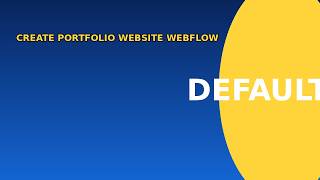 How to create a portfolio website with webflow