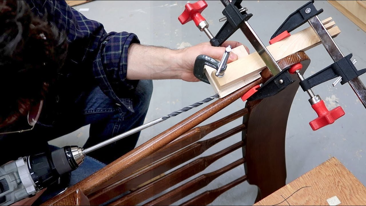 Creaking rocking chair fix - YouTube