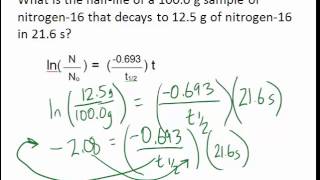 Chemistry - Half-life calculations