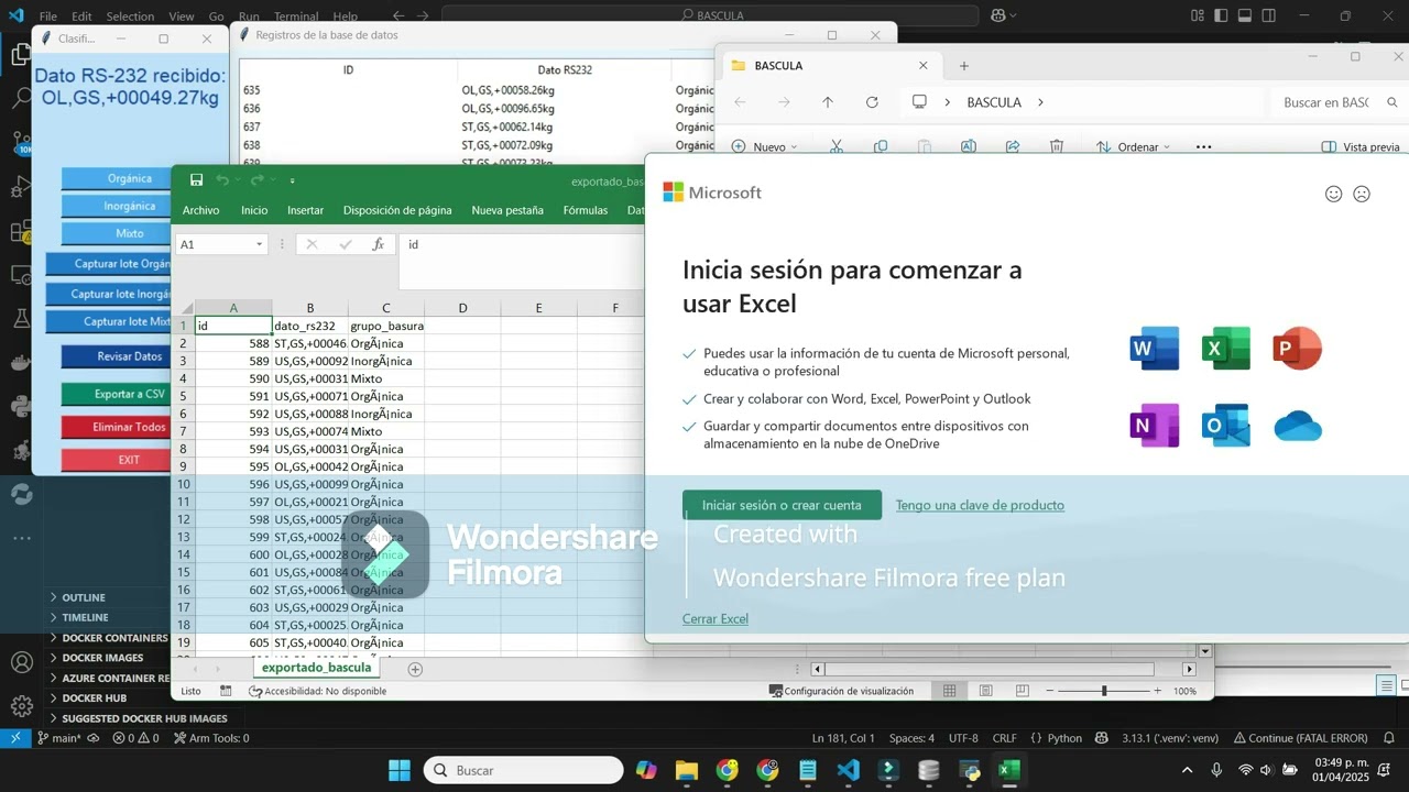 BASCULA PYTHON CÓDIGO PARA PUERTO SERIE RS-232