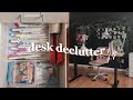 DECLUTTER & ORGANIZE my desk with me (8 tips for a tidy workspace) | spring cleaning 1/4 💐