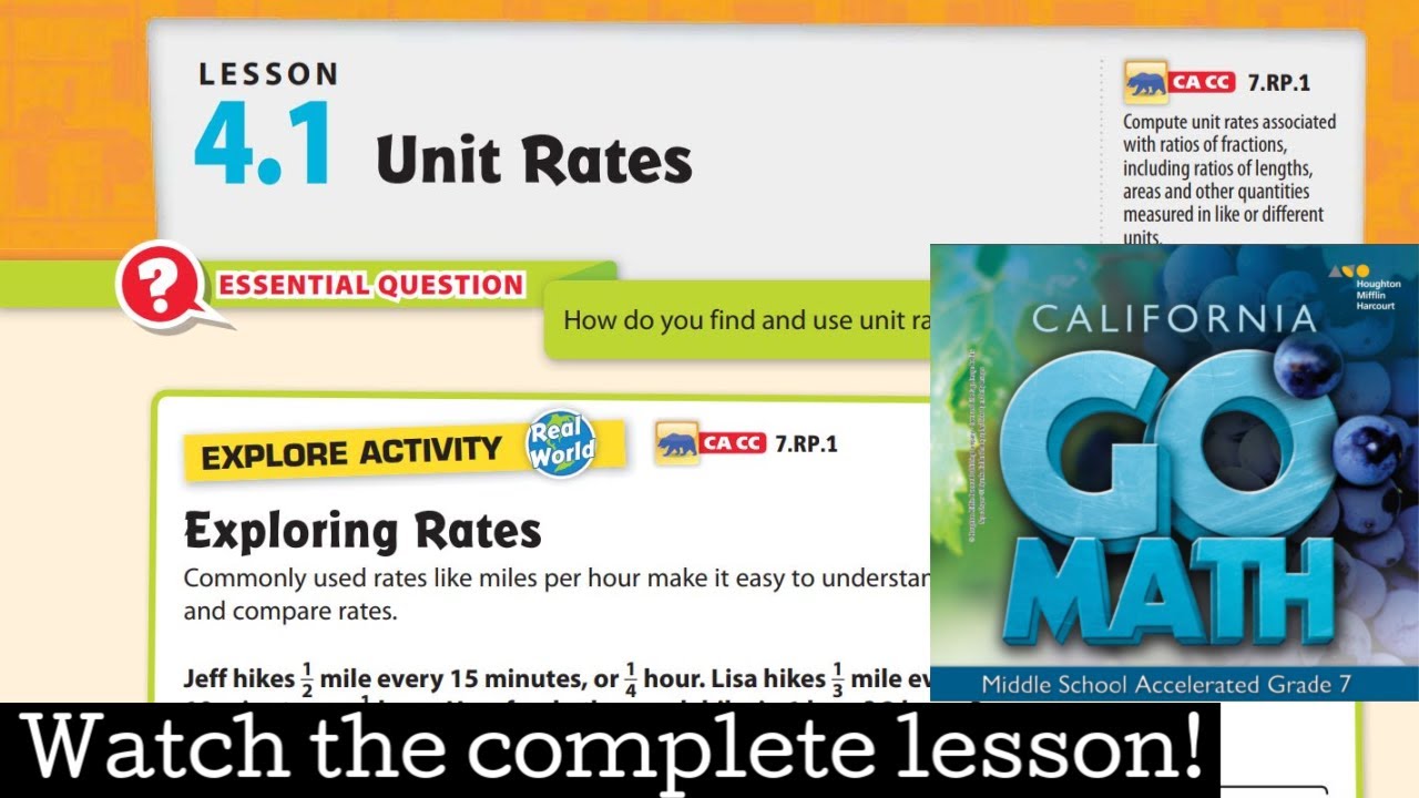 Unit rates