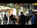 🇮🇹 Italy Venice Christmas lights✨ FIRST LOOK Evening Walk Tour