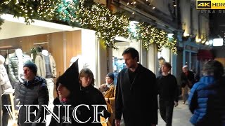 🇮🇹 Italy Venice Christmas lights✨ FIRST LOOK Evening Walk Tour