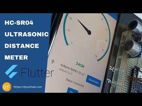 HC-SR04 Ultrasonic Distance Meter | Flutter With Arduino