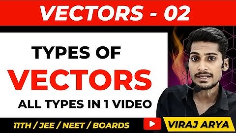 Vectors 02 | Types Of Vector| All Type in one video | Class 11 Physics