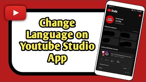 How to change Language on Youtube Studio