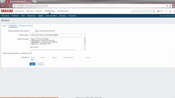 create action in zabbix