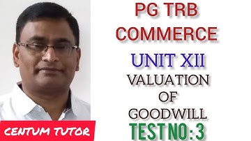 PG TRB COMMERCE UNIT XII VALUATION OF GOODWILL TEST NO :3