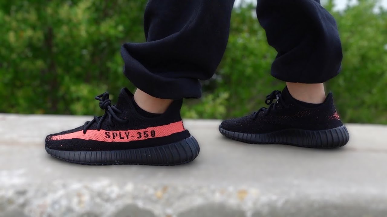 Adidas Yeezy  V2 Core Black Red  On Feet Review   YouTube
