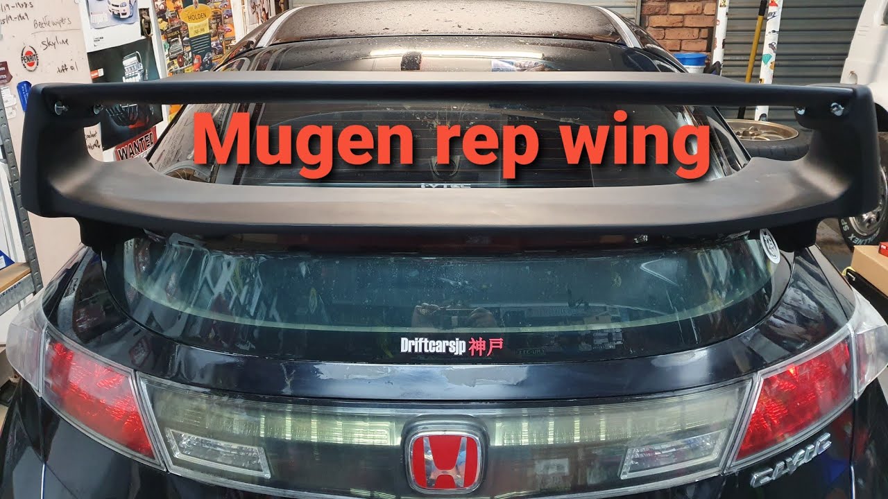 Fn2 Civic Type r Mugen rep wing budget race car build unboxing and fitment  - YouTube