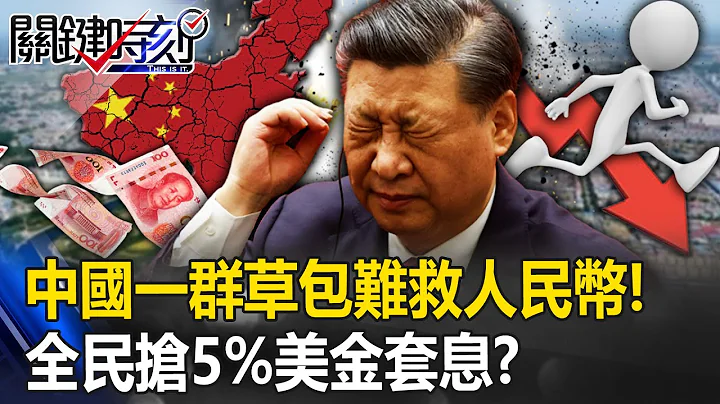 一群草包？中国难救人民币狂贬…反让全民抢5%美金套息 今急砍定存利率！？  【关键时刻】20230607-2 刘宝杰 吕国祯 姚惠珍 吴子嘉 - 天天要闻