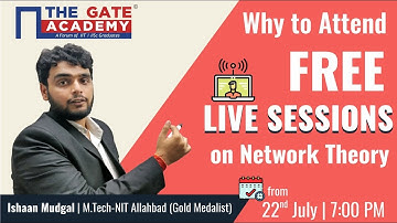 Free LIVE Sessions on Network Theory | LIVE Classes for GATE Network Theory (2019)
