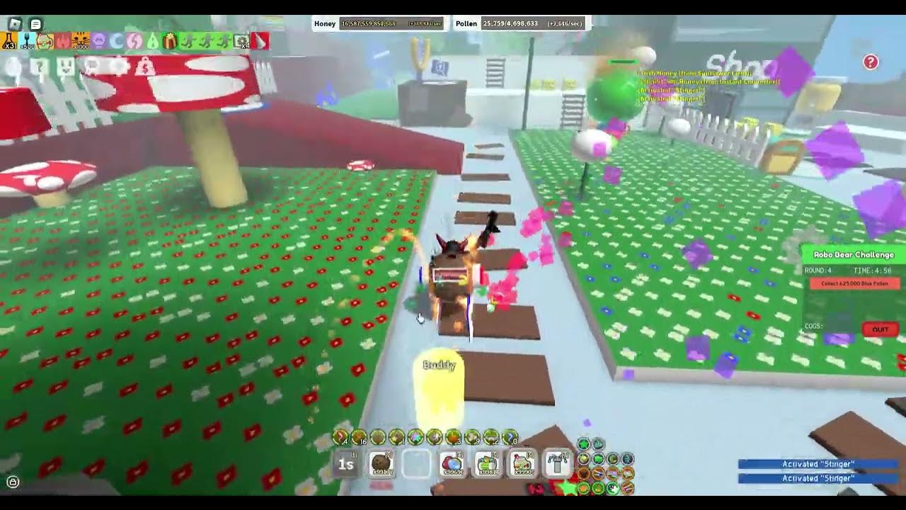 ROBO BEAR QUESTS! BEE SWARM TEST REALM - YouTube