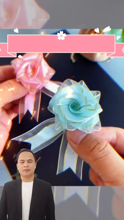 Begini Trik Membuat Bunga Mawar Dari Pita #idekreatif #tutorial #diy #tipsdantrik