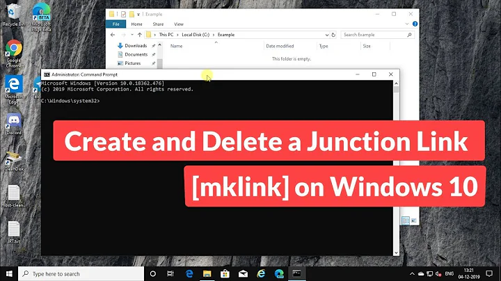 Create and Delete a Junction Link [mklink] on Windows 10