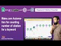 Make.com Automation for counting number of citation for a keyword