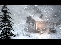 Cozy Cabin with Snowstorm Background: Perfect for Meditation &amp; Focus.