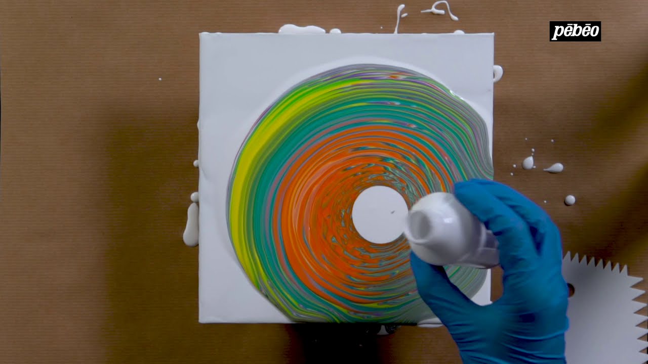 Peinture Acrylique Liquide Flux De Mouvement Tourbillon Et