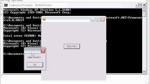 C# Tutorial: How to produce a Windows Form Application from the Command Prompt