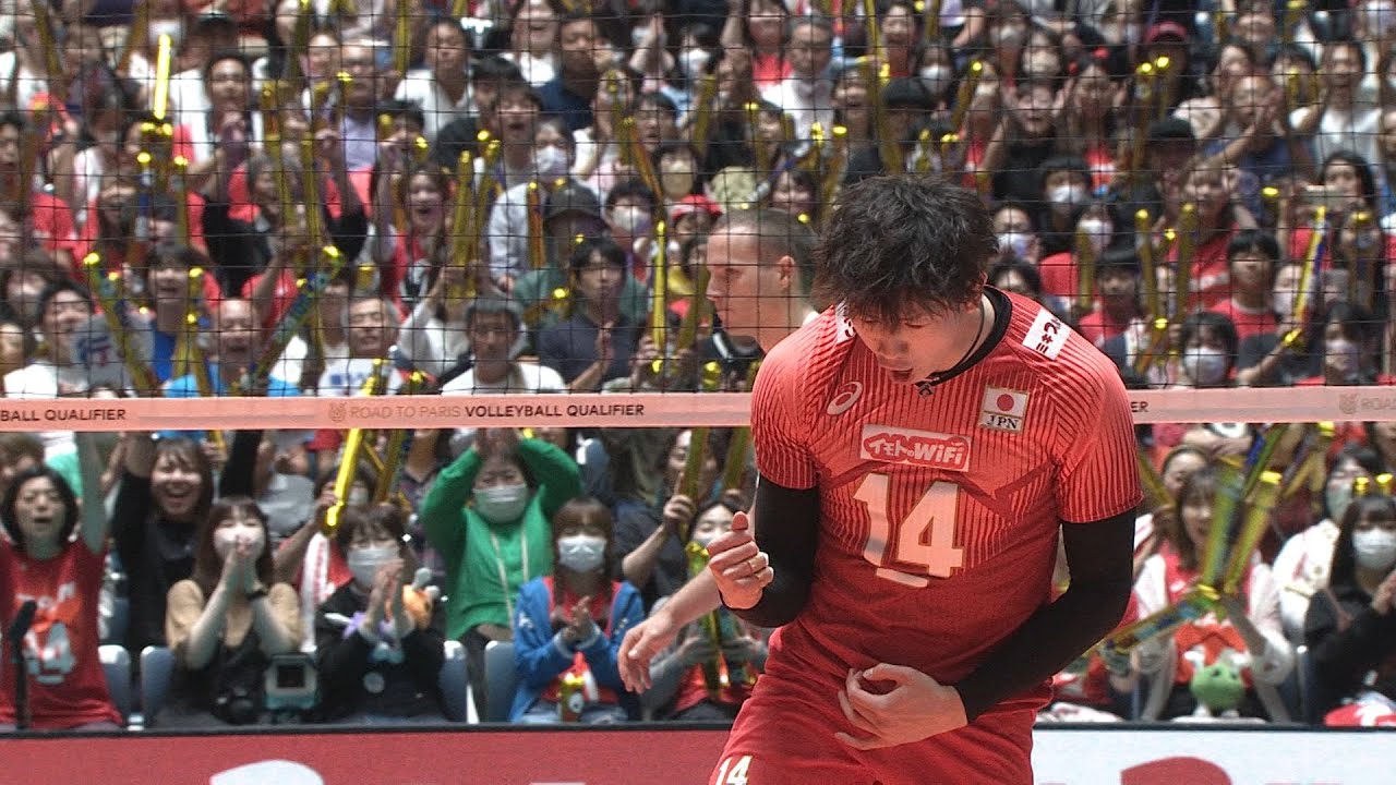 日本×スロベニア 石川祐希スーパープレー【FIVBパリ五輪予選／ワールド